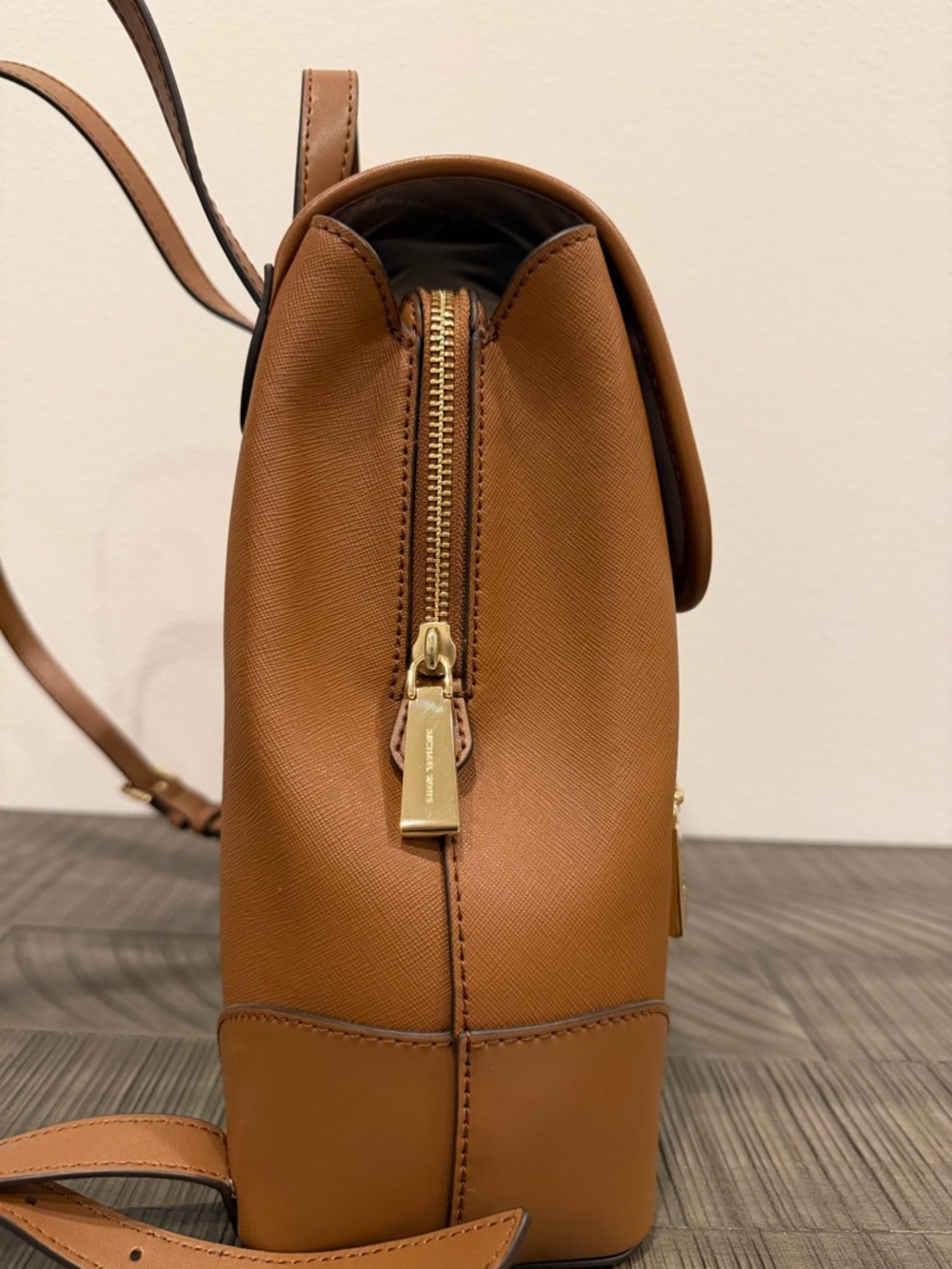 Michael Kors Saffiano Leather Backpack Luggage with Gold Hardware - Picture 8 of 8